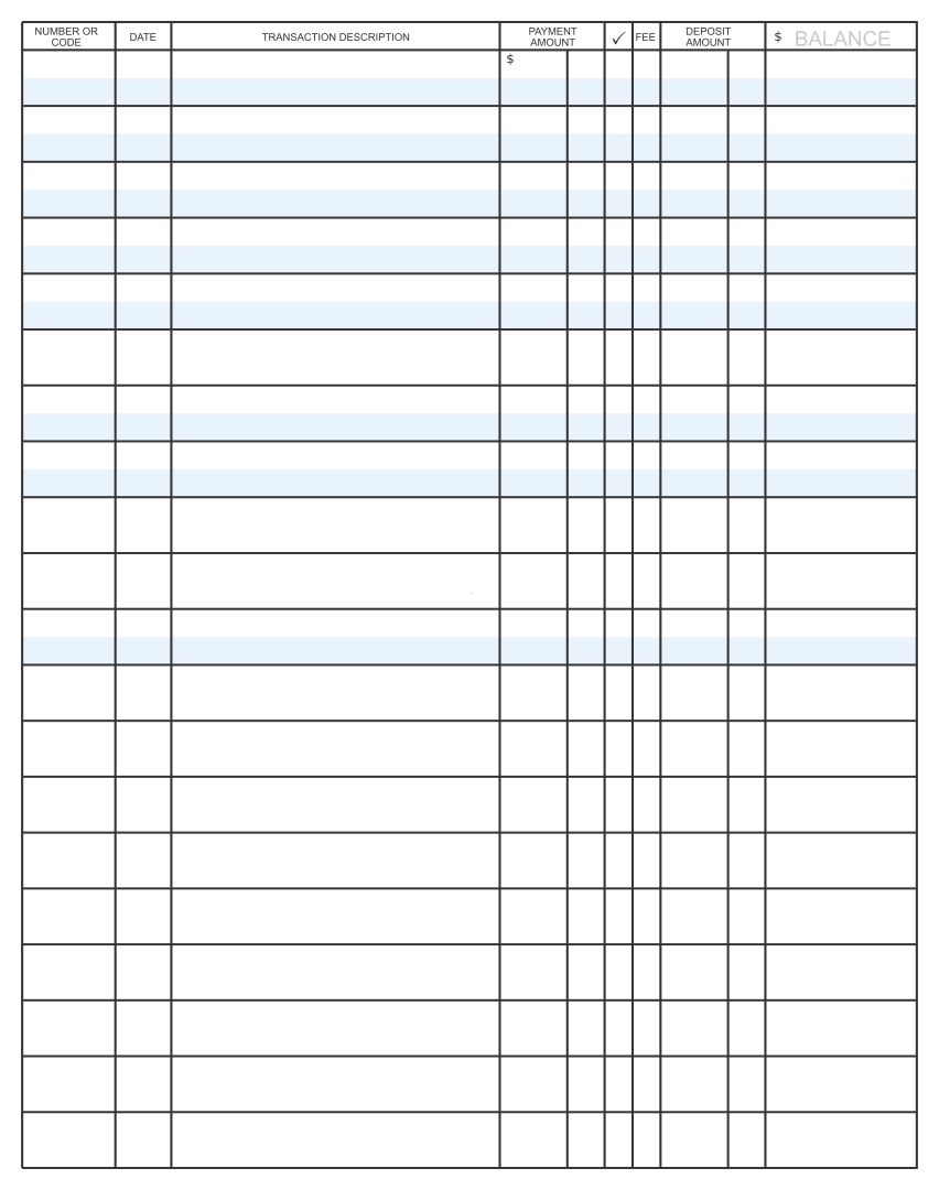 10 Best Free Printable Check Register Printablee