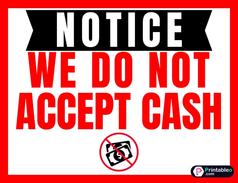 20 Printable Cash Only Sign Download FREE PDFs