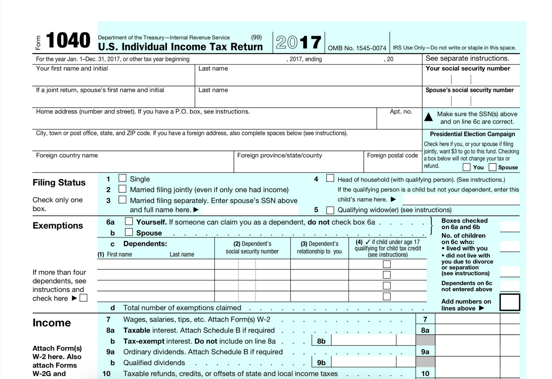 2023 Form 1040 Tax Rates Printable Forms Free Online