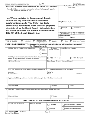 25 Printable Application For Supplemental Security Income Forms And 