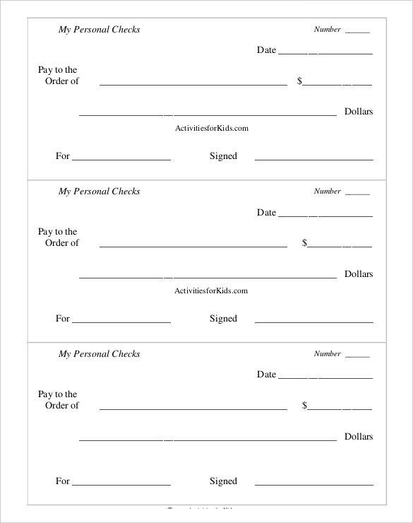 25 PRINTABLE SAMPLE BLANK CHECKS SamplePrintable2