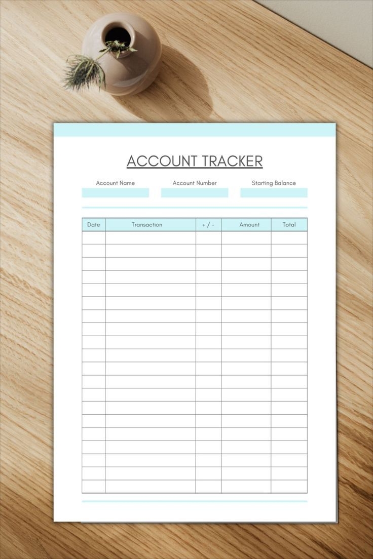 Account Tracker Manage Your Finances