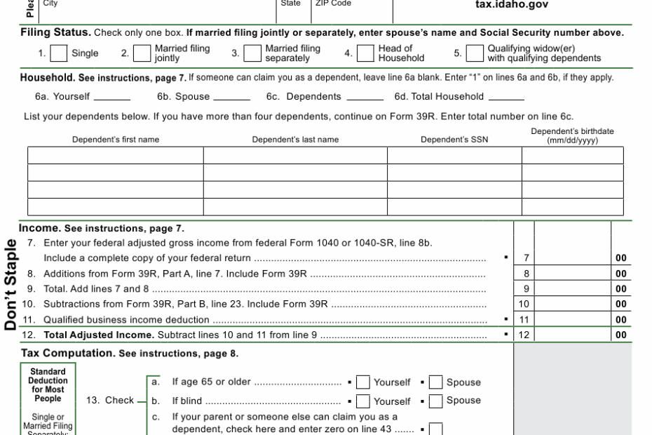 Alabama Income Tax Form 40 Printable Printable Forms Free Online