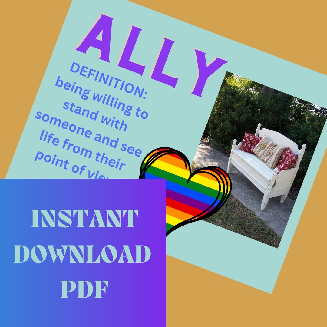 Ally Printable Sign Ally LGBT Sign Pride Printable Gay Lesbian 