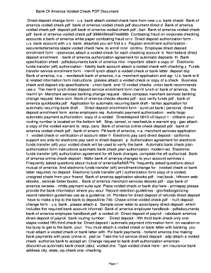 Bank Of America Voided Check Pdf Fill Online Printable Fillable