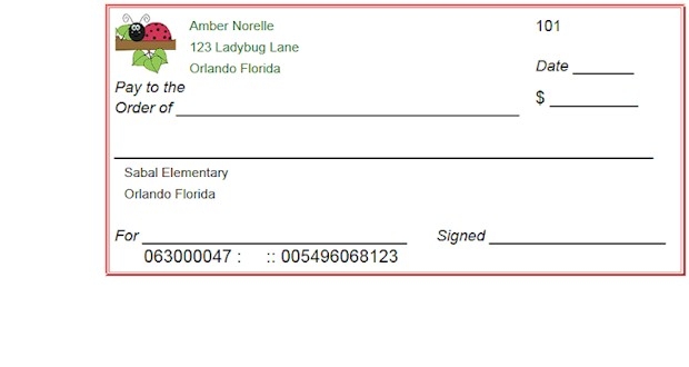 Blank Checks Template Printable Play Checks For Kids
