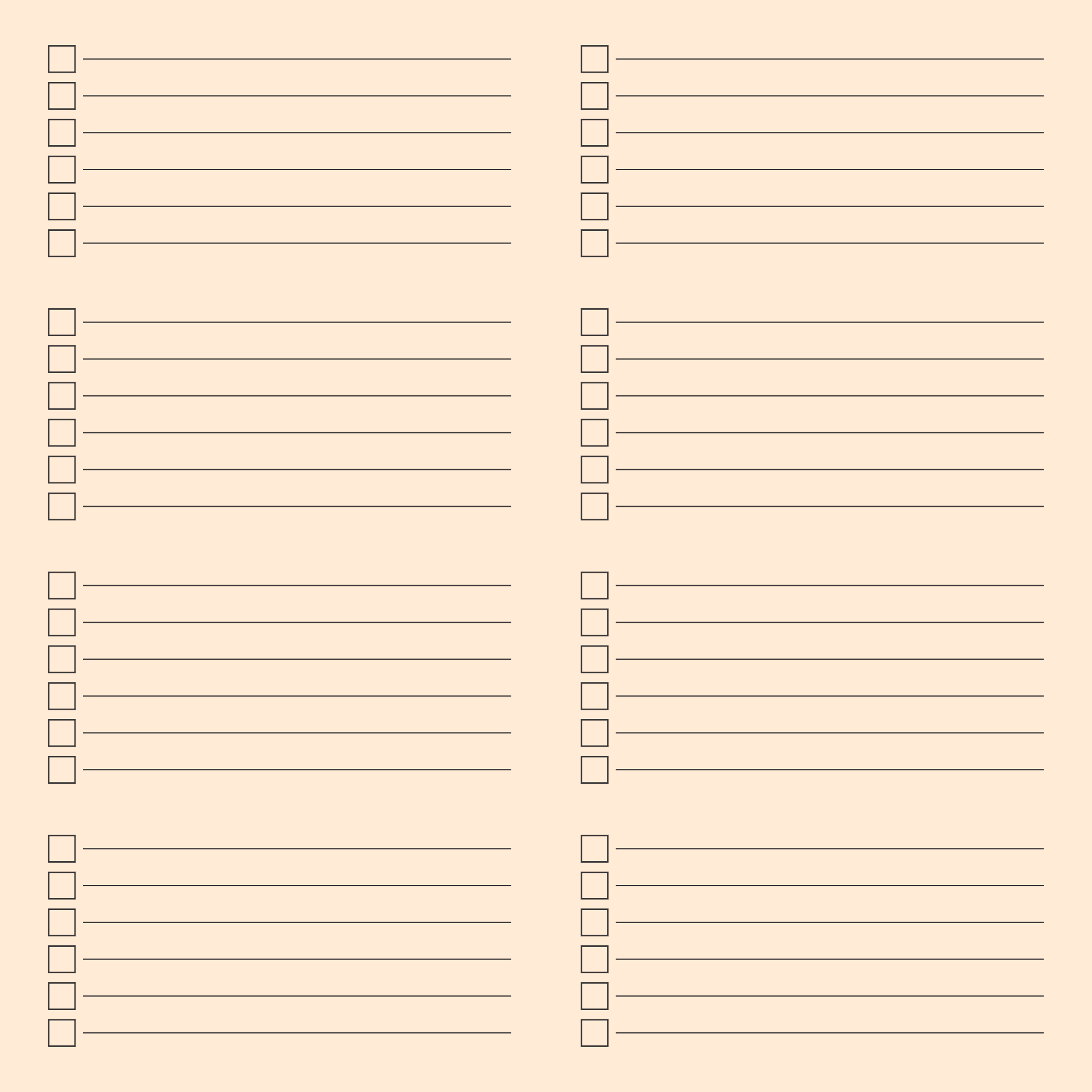 Blank Printable To Do List Template