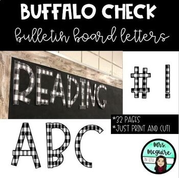 Buffalo Check Bulletin Board Letters By Mrs McGuire In 4th TPT
