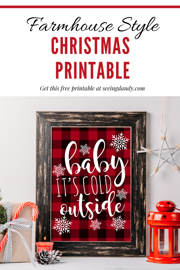 Buffalo Check Christmas Printable Baby It 39 s Cold Outside Seeing Dandy 