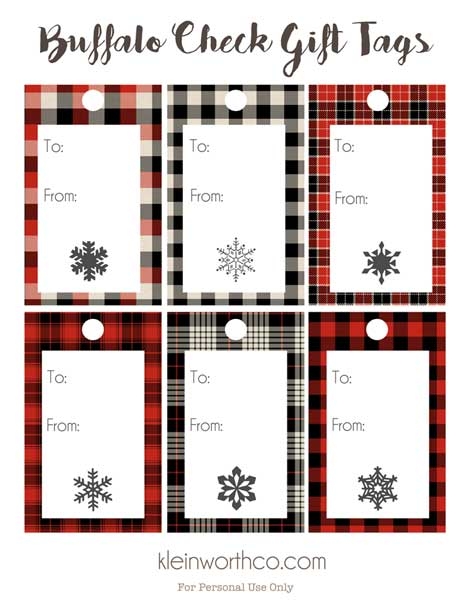 Buffalo Check Free Printable Gift Tags Yummi Haus