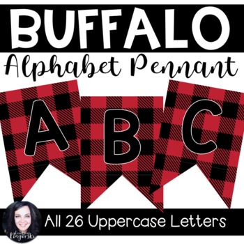 Buffalo Check Plaid ABC Pennant Banner By Nagorski TpT