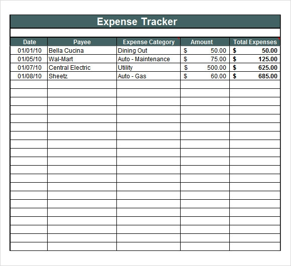 Business Budget Tracker Expense Sheet Printable Museumasse