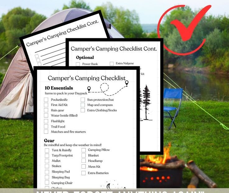 Camping Check List Scout 39 s Camping Check List Printable Camping