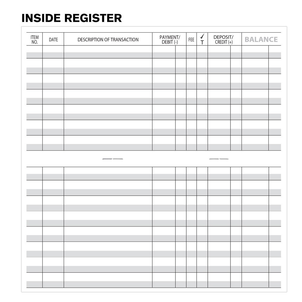 Checkbook Size Check Register Printable Fill In Teryheavy