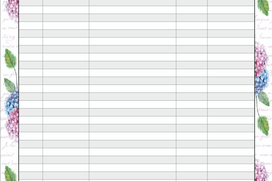 Cute Income Tracker Printable