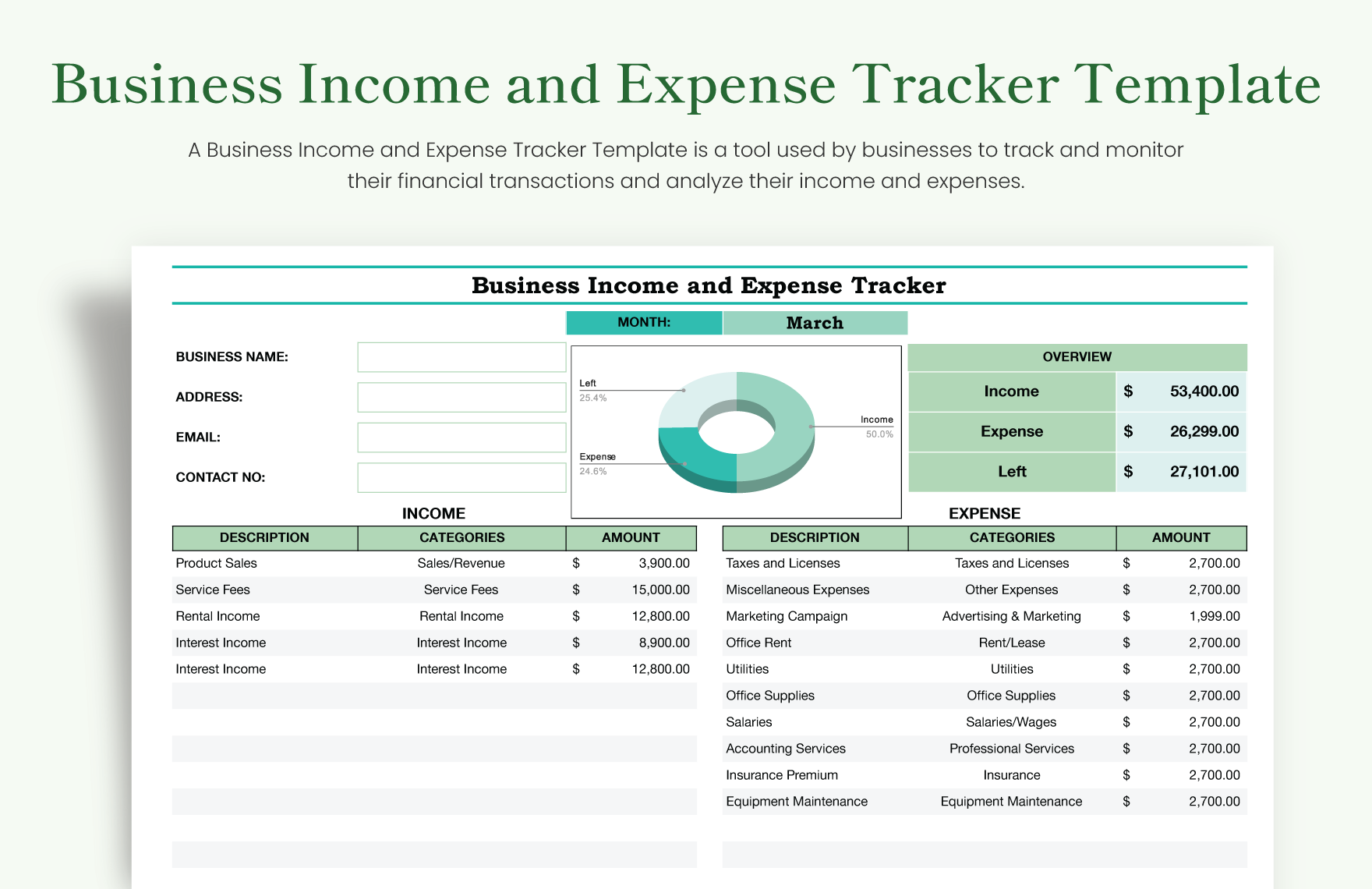 Daily Income And Expense Tracker Template In Excel Google Sheets 