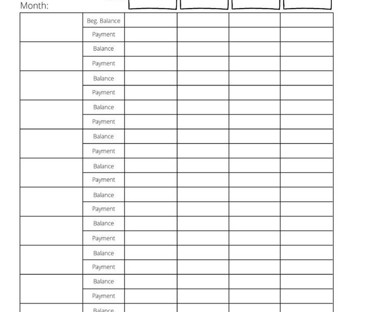 Debt Payoff Tracker Printable MelHasPlans Debt Payoff Worksheet