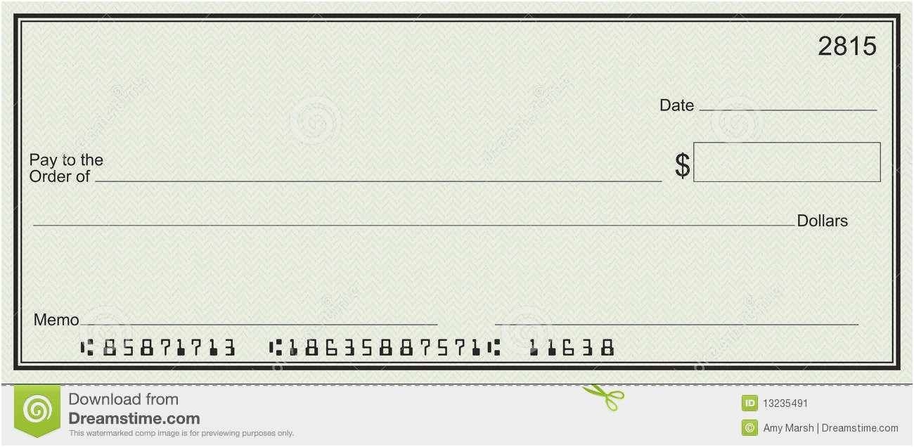 Editable Blank Cashiers Check Template