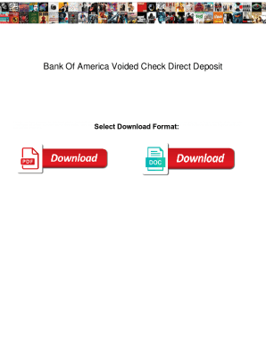 Fillable Online Bank Of America Voided Check Direct Deposit David Bank 
