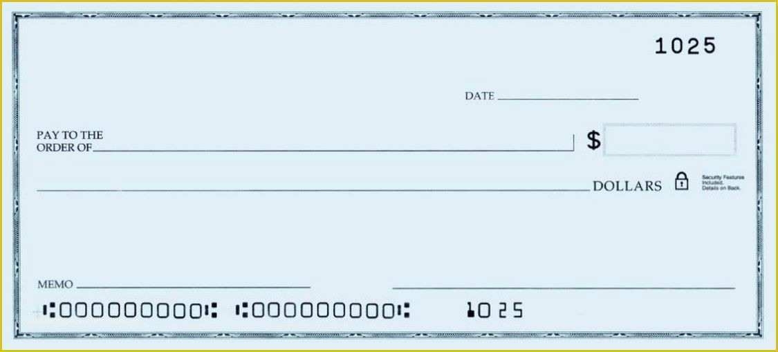 Free Giant Check Template Download Of Printable Personal Blank Check 