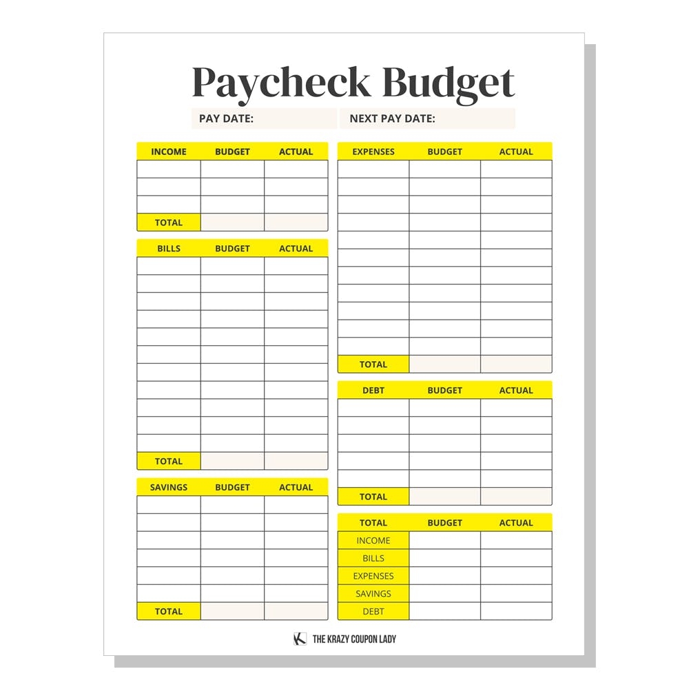 Free Household Budget Worksheet PDF Printable Freebie Finding Mom 