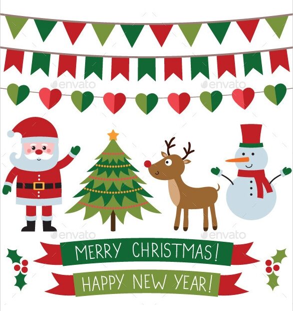 Free Printable Christmas Pennant Banner Free Templates Printable