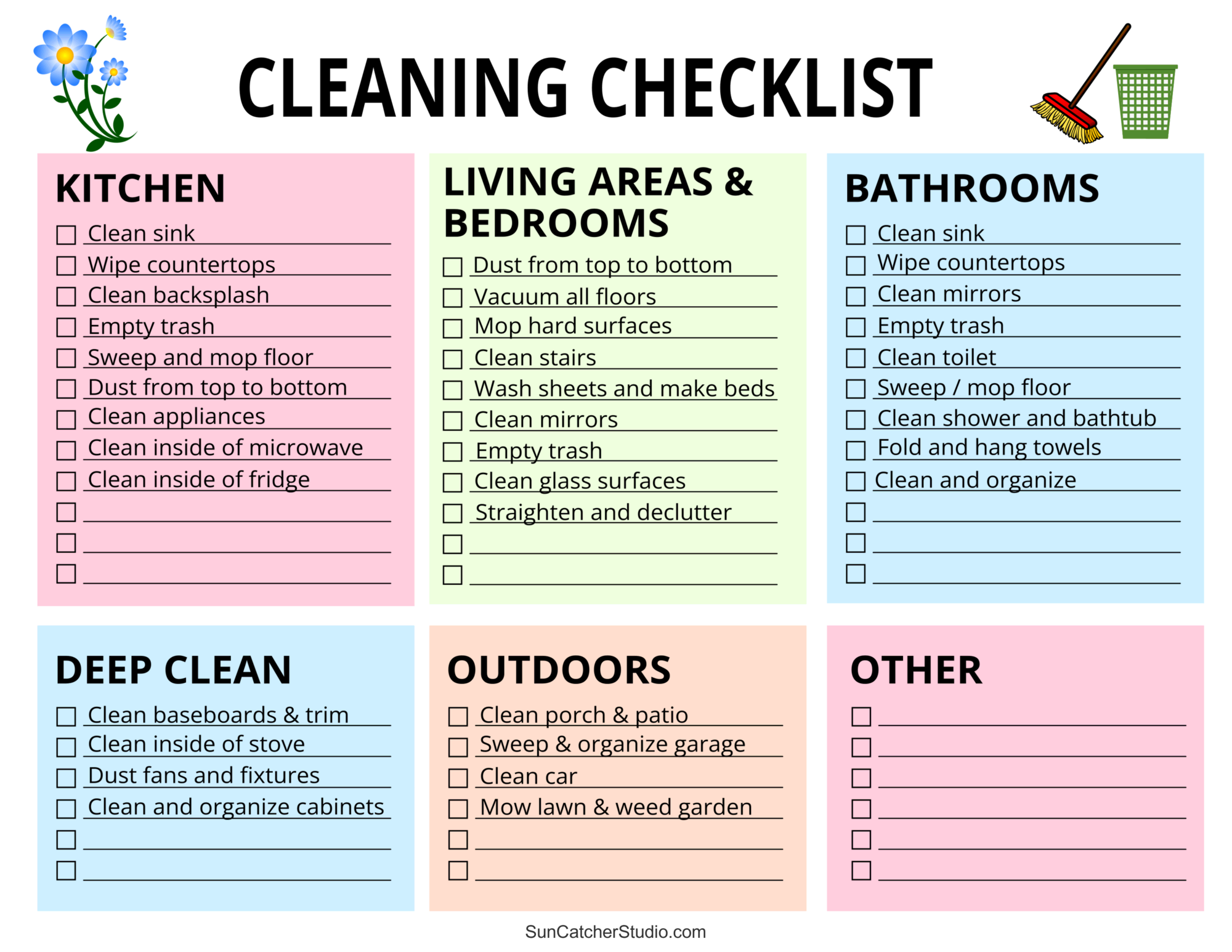 Free Printable Cleaning Checklist For Kids Free Print Vrogue co
