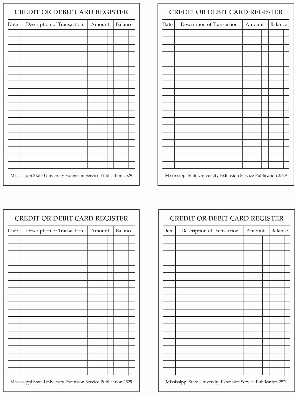 Free Printable Debit Card Register Free Templates Printable