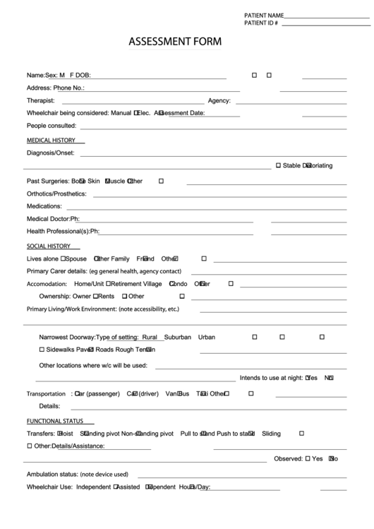 Free Printable Skin Assessment Forms Printable Forms Free Online
