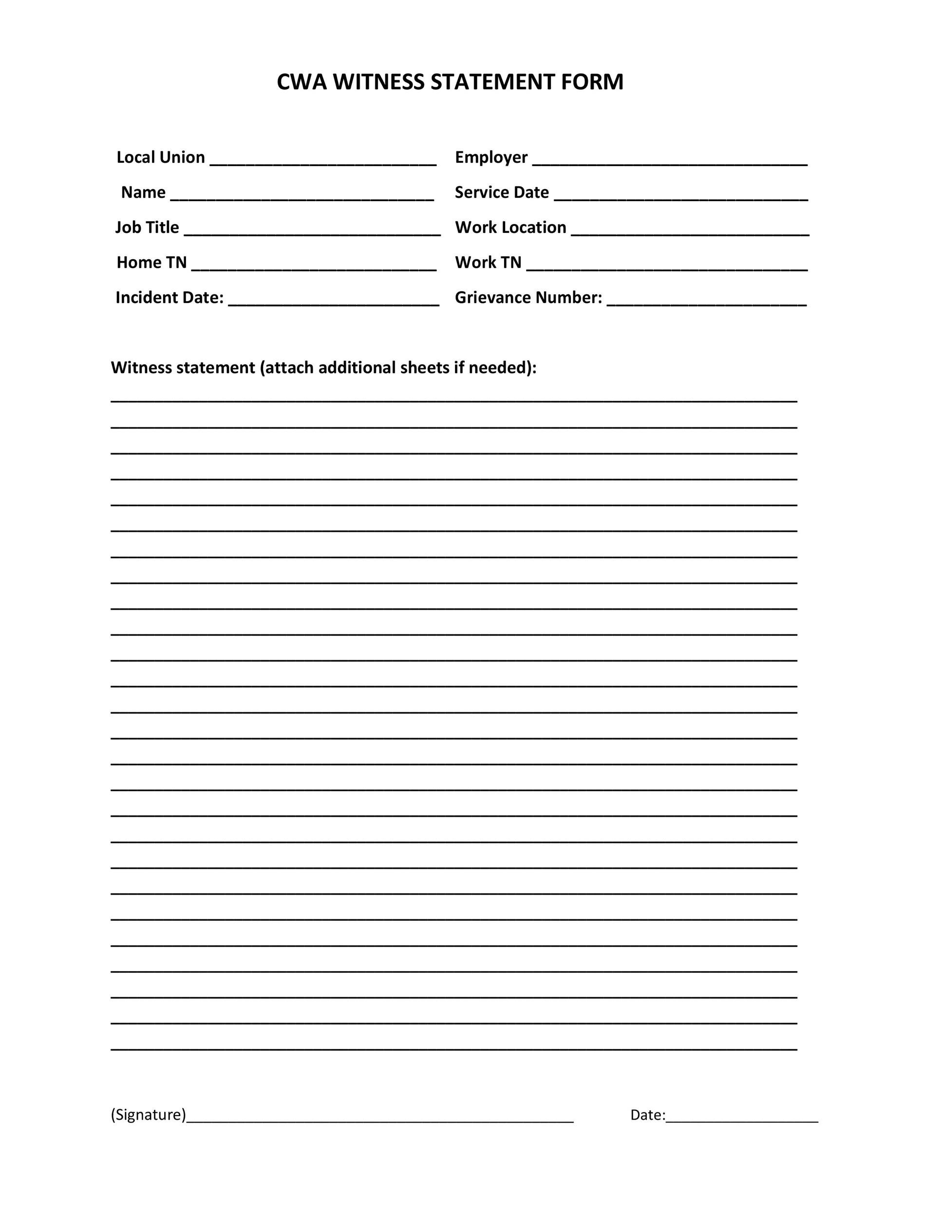 Free Printable Statement Forms Printable Forms Free Online