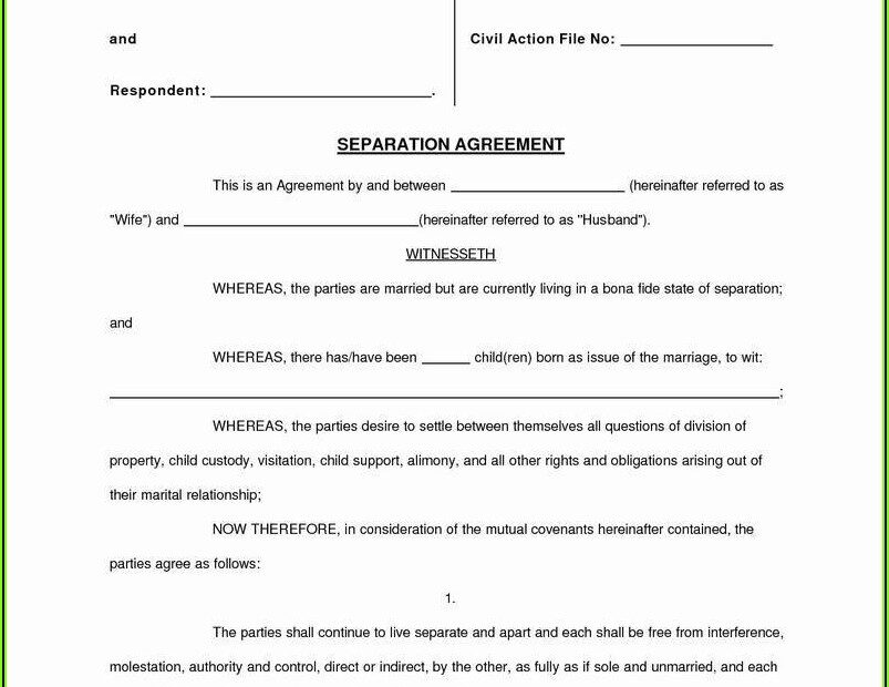 Free Printable Uncontested Divorce Forms Georgia Printable Forms Free