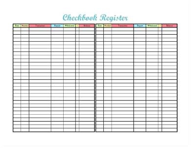 Free Printable Wallet Size Check Register PRINTABLE TEMPLATES