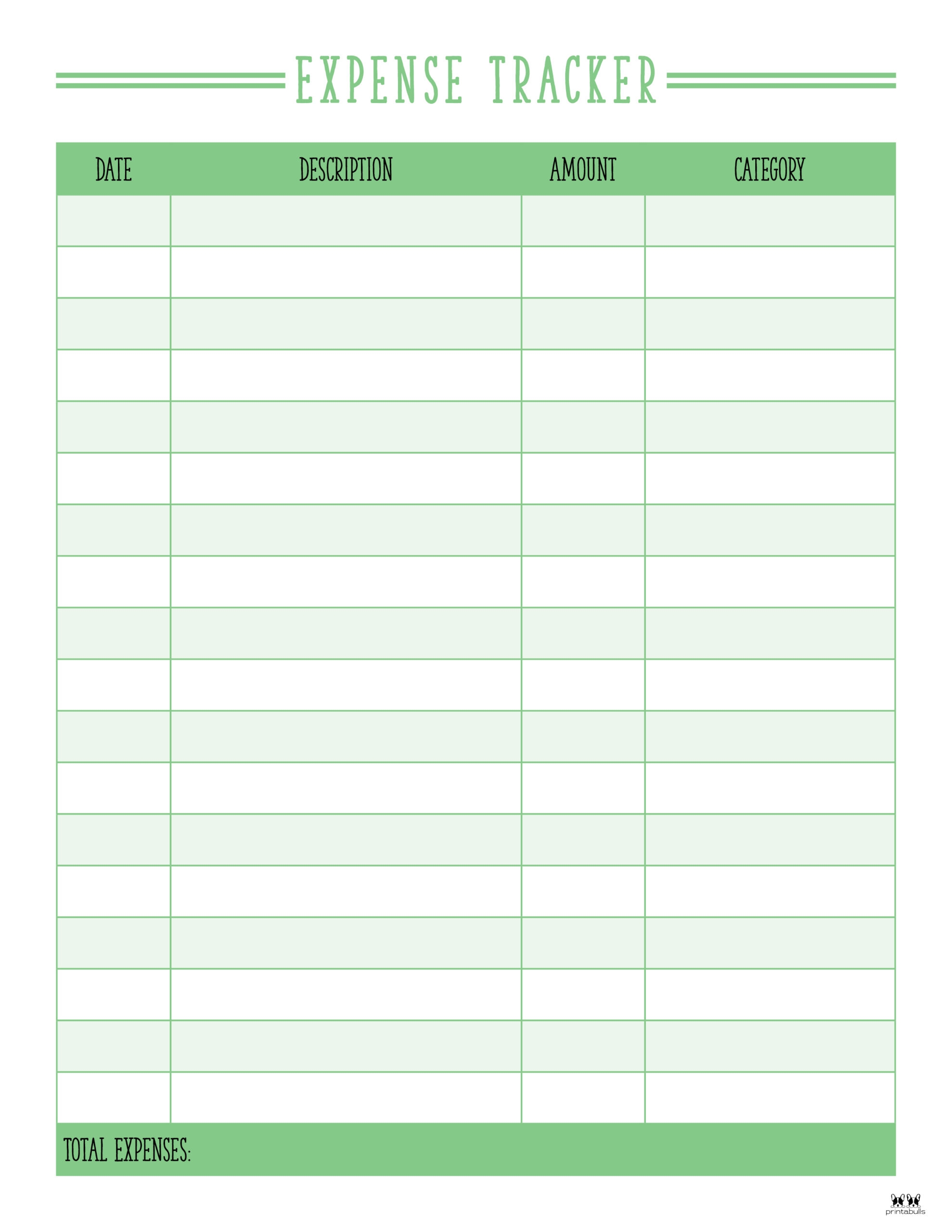 Google Monthly Expense Sheet