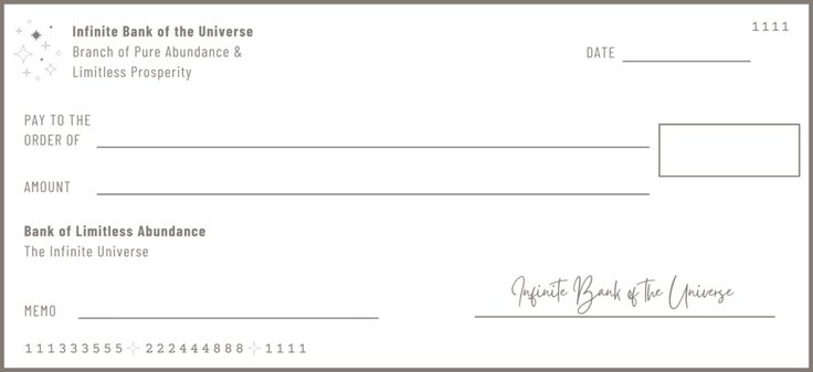 How To Use Abundance Checks With Free Printable Abundance Checks 