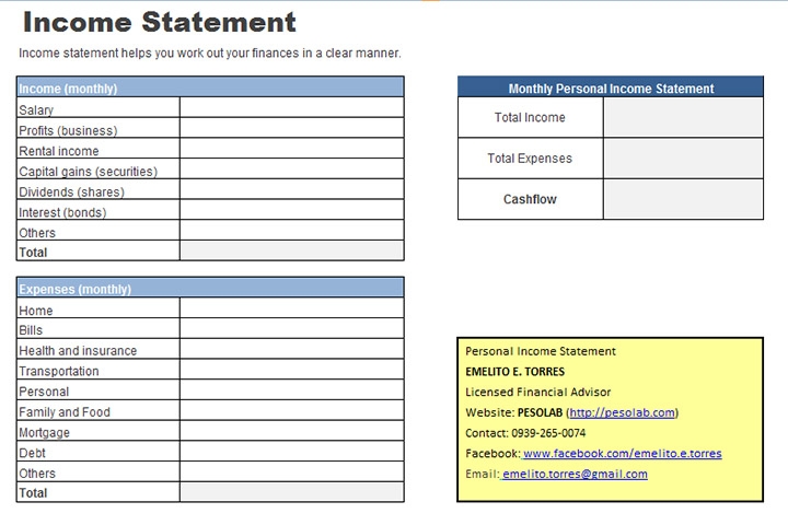 Income Statement Worksheet The Best Worksheets Image Collection 