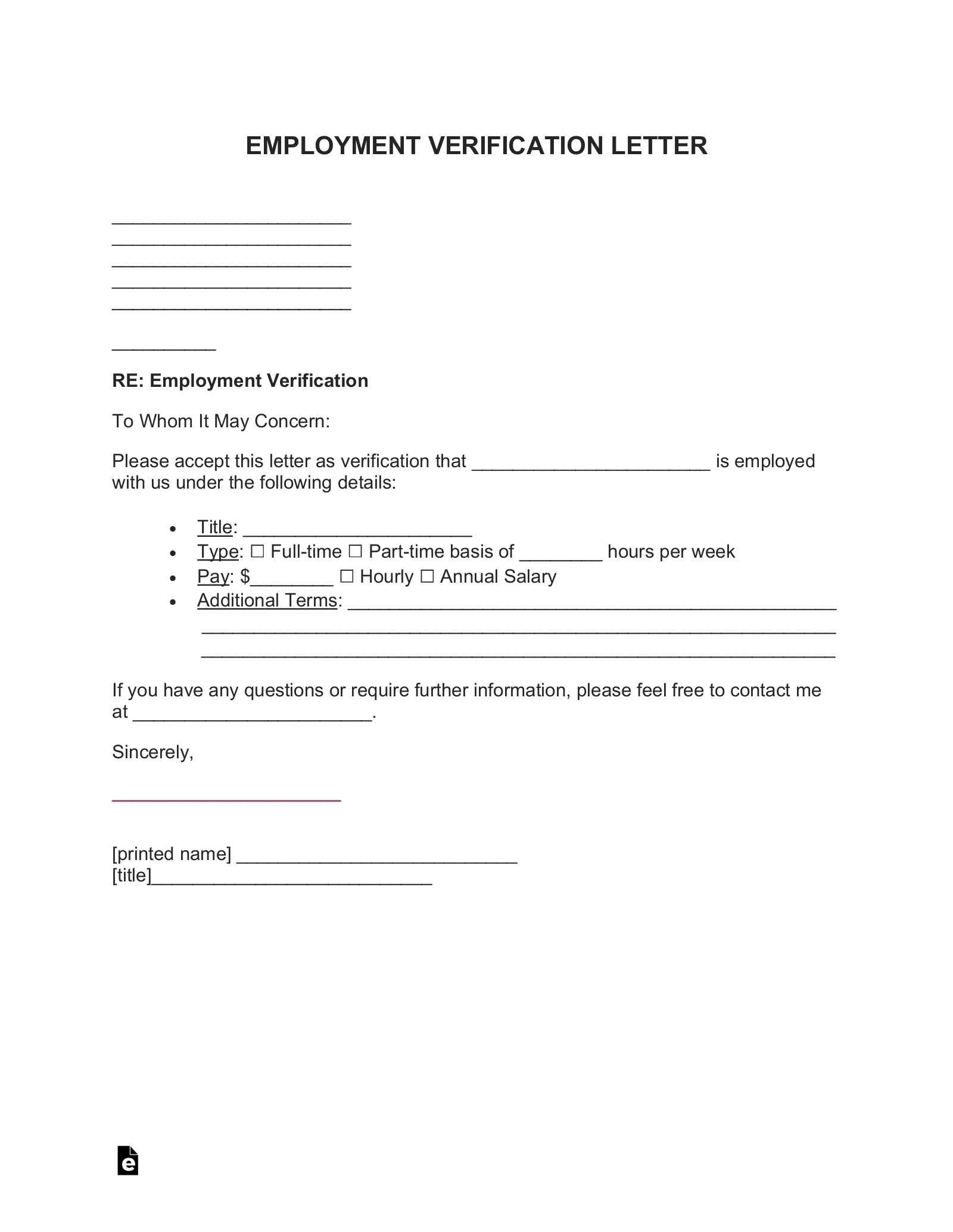 Income Verification Letter Template Free Printable Pdf Infoupdate