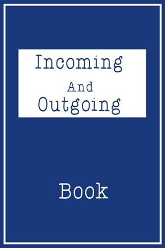Incoming And Outgoing Book Simple Icome Log Book Book Keeping Log 