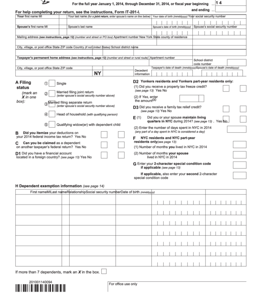 It 201 Printable Form Printable Form 2024