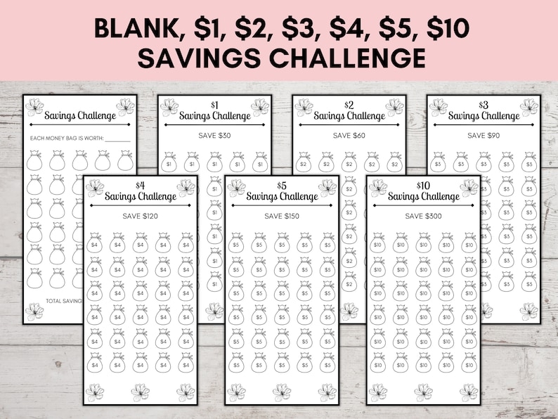 Low Income Savings Challenge Printable Savings Challenge Etsy