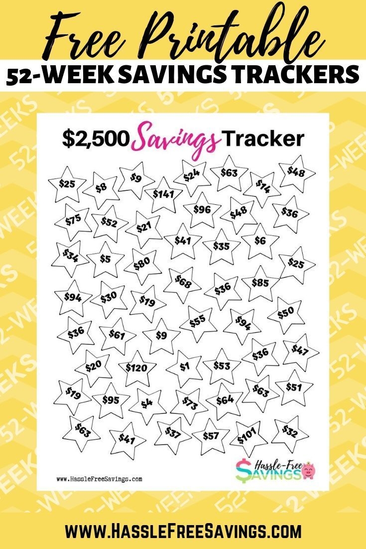 Pdf Printable Money Saving Chart
