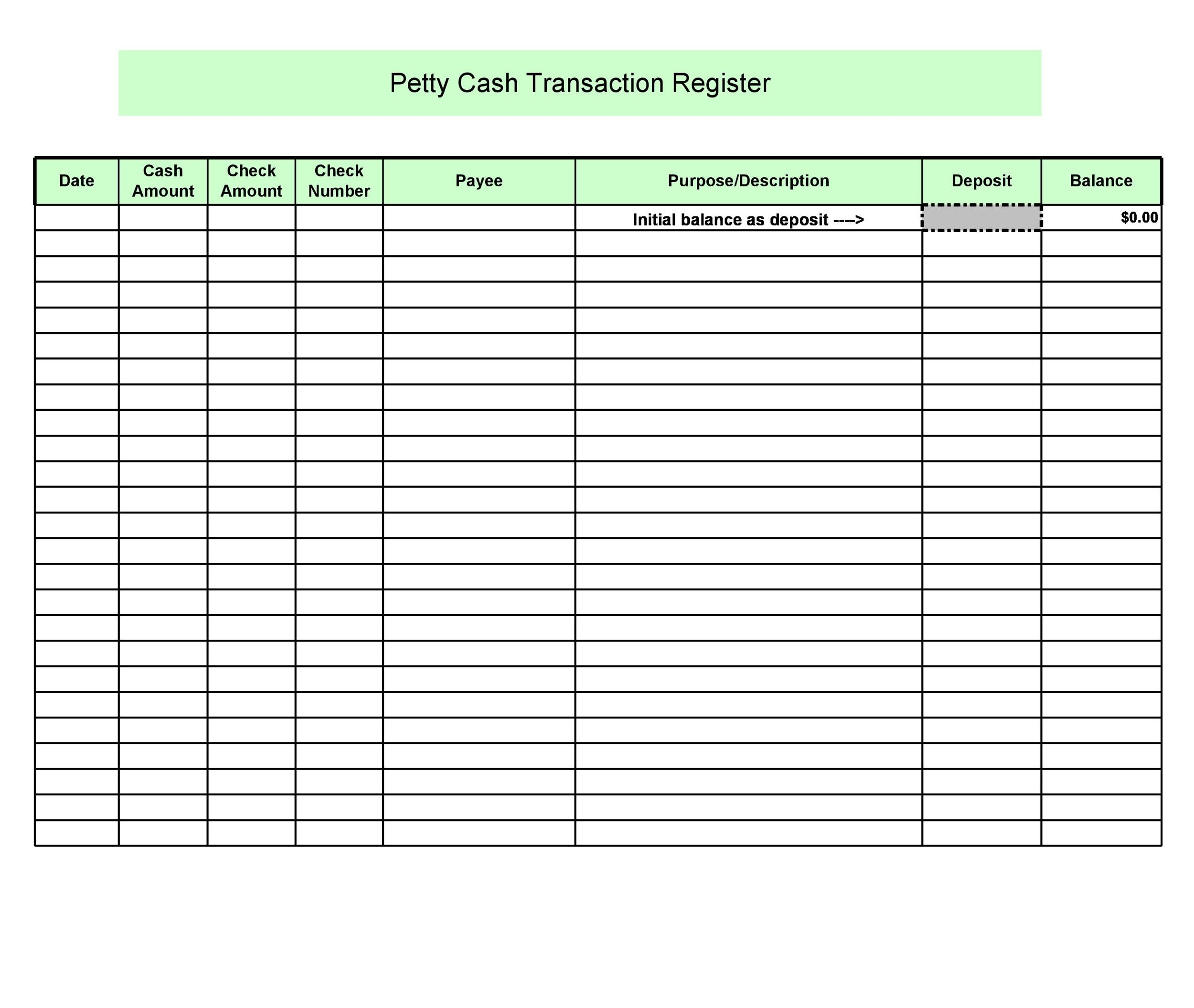 Petty Cash Form Printable Printable Forms Free Online