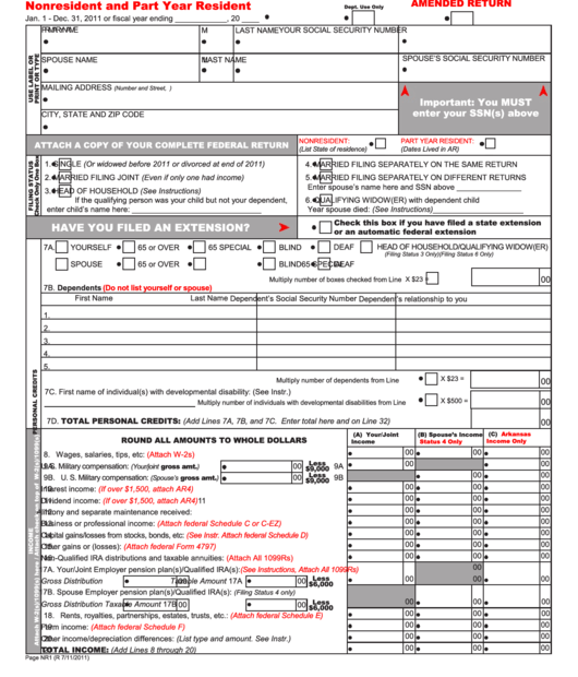 Printable Arkansas State Income Tax Forms Printable Forms Free Online