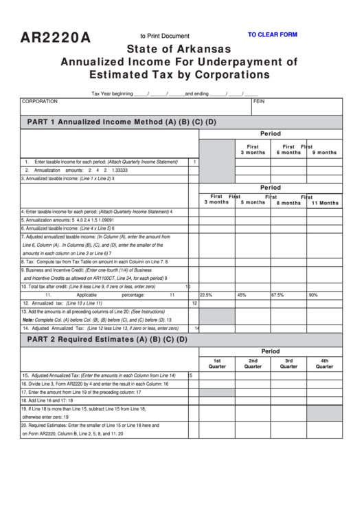Printable Arkansas State Income Tax Forms Printable Forms Free Online