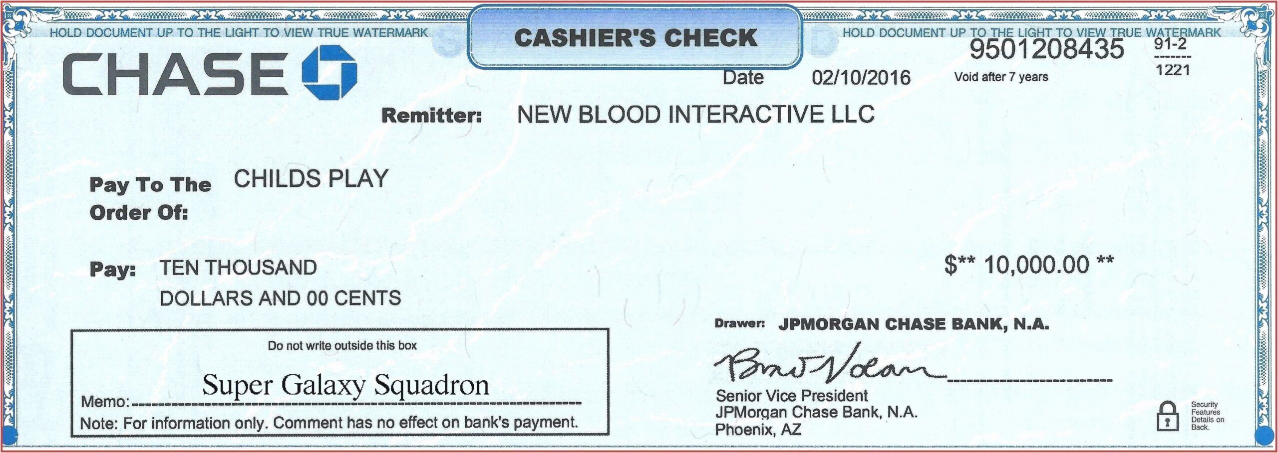Printable Blank Cashiers Check
