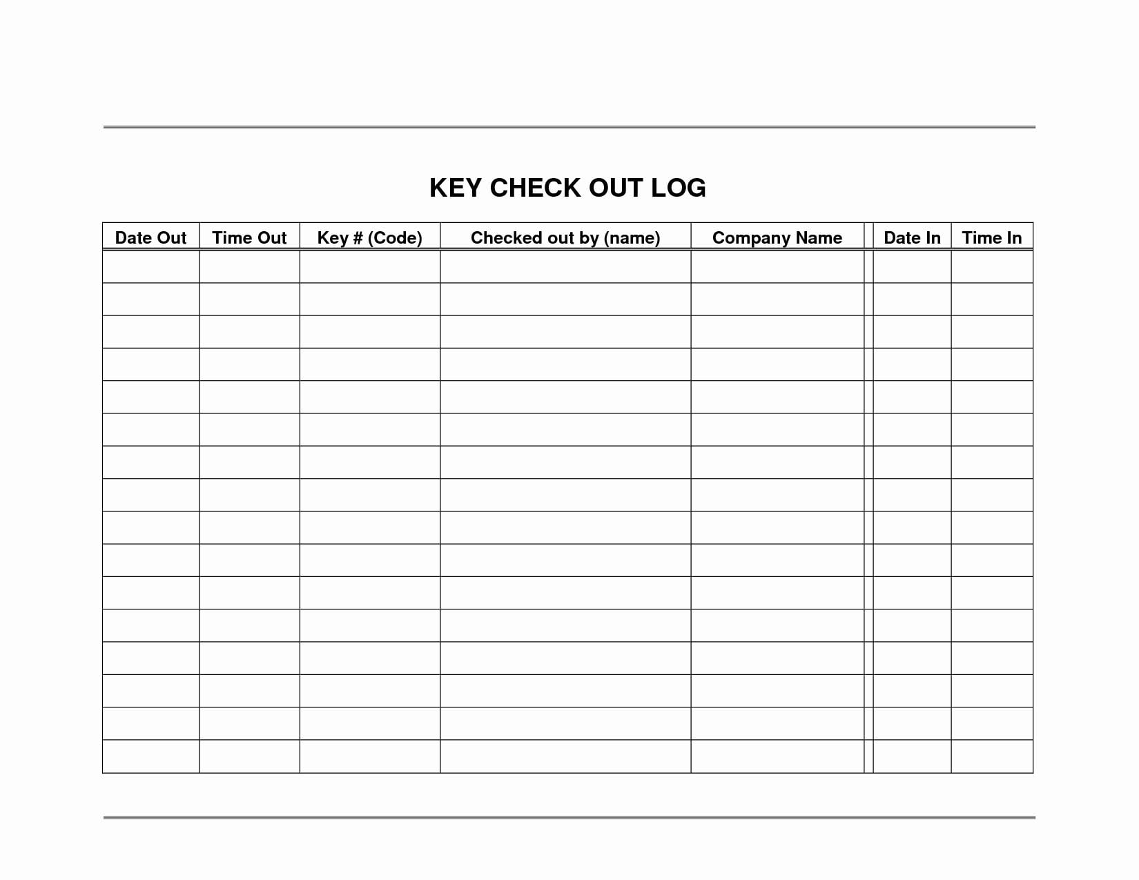 Printable Check In Check Out Sheet Template Printable Templates 
