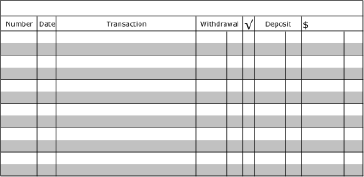 Printable Check Register