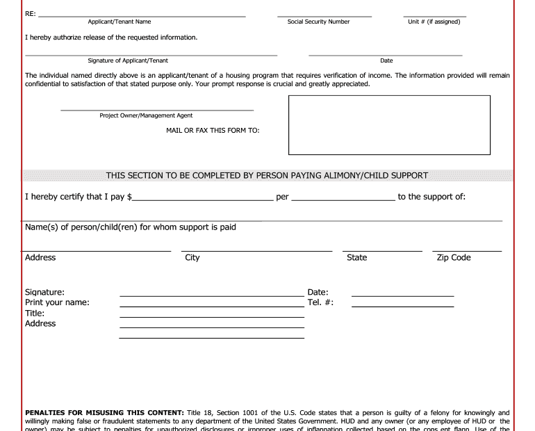 Printable Child Care Income Verification Form Printable Forms Free Online