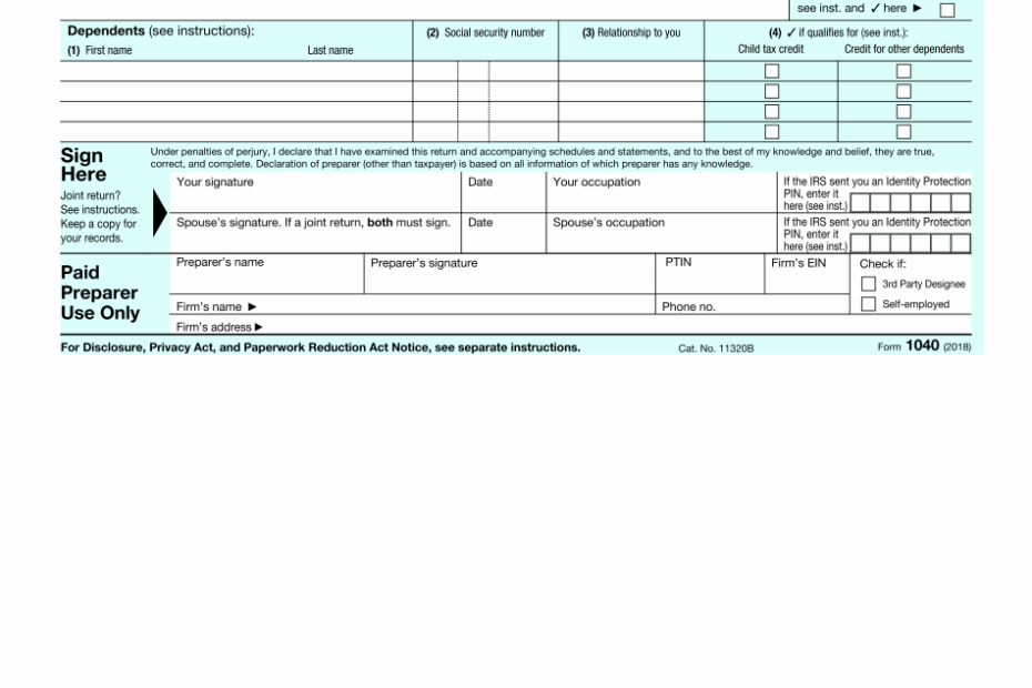 Printable Federal Income Tax Form 1040 Printable Forms Free Online