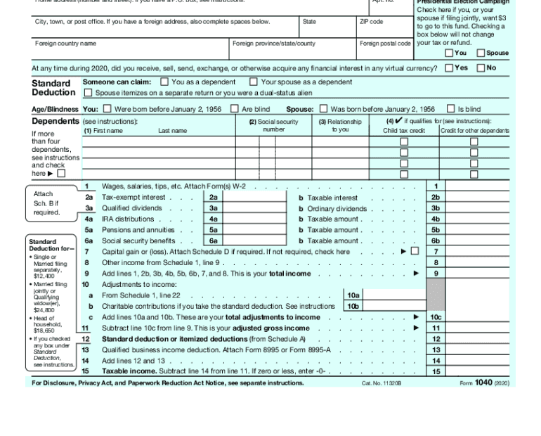 Printable Federal Income Tax Forms Printable Forms Free Online