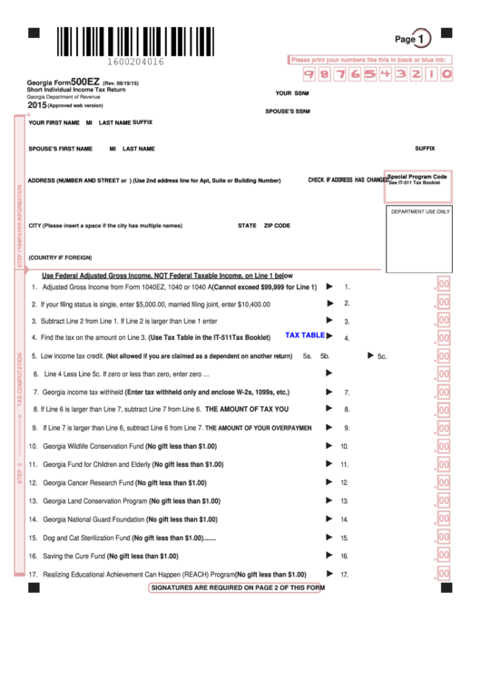 Printable Ga Income Tax Forms Printable Forms Free Online Printable Ga Income Tax Forms Printable Forms Free Online